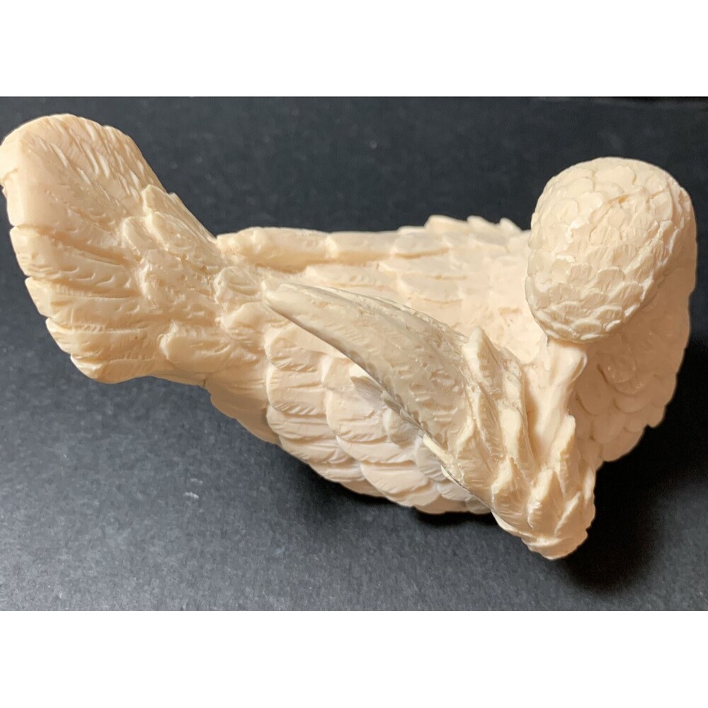 A Santini Doves Love Birds ResinAlabaster Hand Carved Sculptures Pair Italy Vtg - Picture 5 of 11